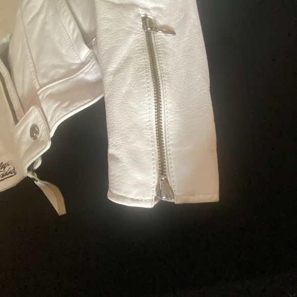 Women's Authentic Harley Davidson White with Red Leather Jacket XL NWT - Picture 6 of 12